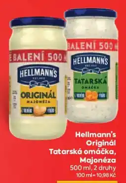 Billa Hellmann's Original Tatarská omáčka, Majonéza nabídka