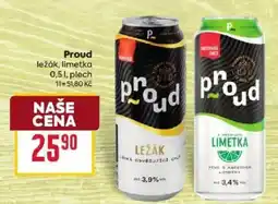 Billa Proud ležák, limetka nabídka