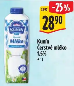 Albert Kunín čerstvé mléko nabídka