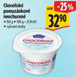 Albert Chocenske pomazankove neochucené nabídka