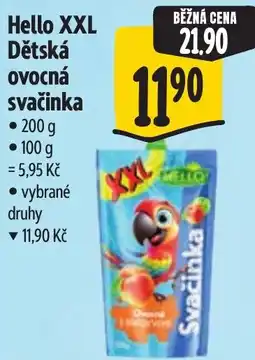 Albert Hello detská ovocná svačinka nabídka