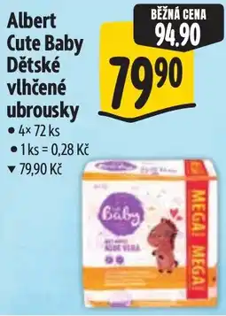 Albert Albert Cute Baby Dětské vlhčené ubrousky nabídka