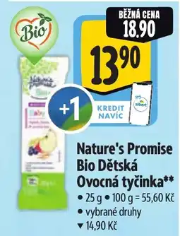 Albert Nature's Promise Bio Dětská Ovocná tyčinka nabídka