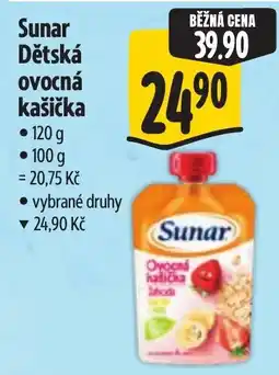 Albert Sunar dětská ovocná kašíčka nabídka