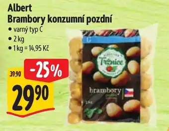 Albert brambory konzumní pozdní