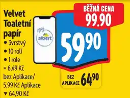 Albert My albert Velvet Toaletní papír nabídka
