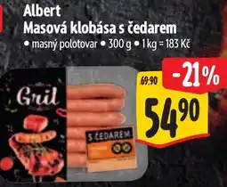 Albert Albert masová klobása s čedarem nabídka