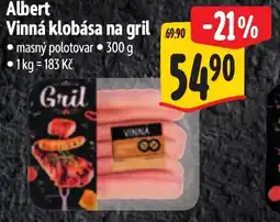 Albert Albert vinná klobása na gril nabídka
