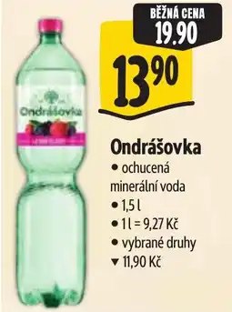 Albert Ondrášovka ochucená minerální voda nabídka