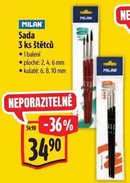 Albert Milan sada 3 ks štětců nabídka