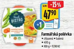 Albert Fresh Bistro farmářská polévka nabídka