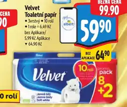 Albert Velvet toaletní papír nabídka