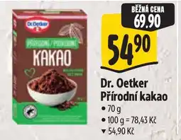 Albert Dr. Oetker Přírodní kakao nabídka