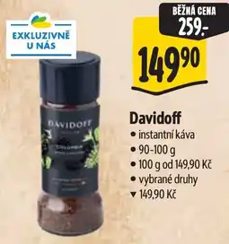 Albert Davidoff instantní káva nabídka