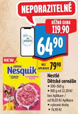 Albert Nestlé Dětské cereálie nabídka
