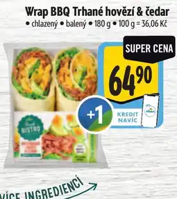 Albert Fresh Bistro Wrap BBQ Trhané hovězí & čedar nabídka