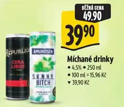 Albert Míchané drinky nabídka