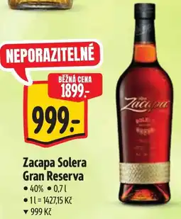 Albert Zacapa Solera Gran Reserva nabídka