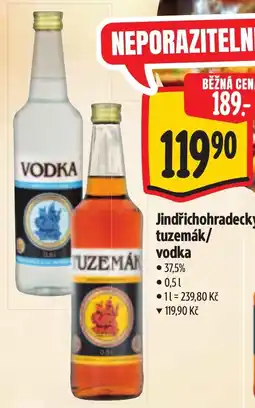 Albert Tuzemák vodka nabídka