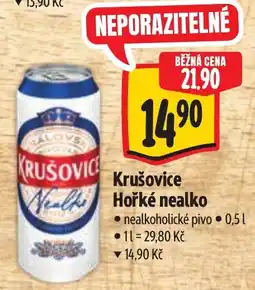 Albert Krušovice Hořké nealko nabídka