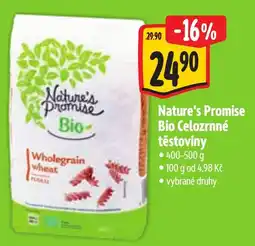 Albert Nature's Promise Bio Celozrnné těstoviny nabídka
