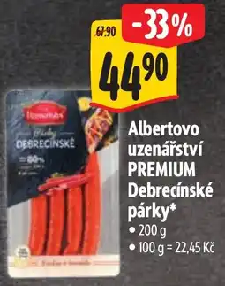 Albert Albertovo uzenárství Debrecínské párky nabídka