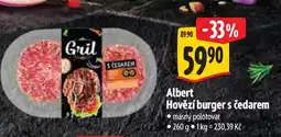 Albert Albert Hovězí burger s čedarem nabídka