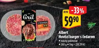 Albert Hovězí burger s čedarem