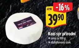 Albert Kozí sýr přírodní nabídka