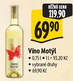 Albert Motýl Víno nabídka