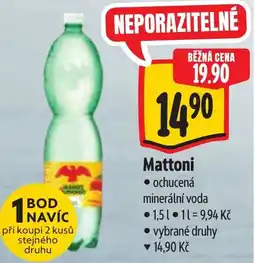 Albert Mattoni ochucená minerální voda nabídka