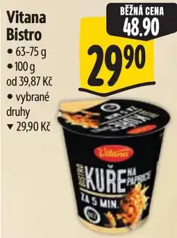 Albert Vitana Bistro nabídka