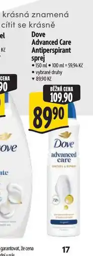Albert Dove Advanced Care Antiperspirant sprej nabídka