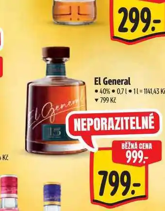 Albert El General 40% 0,71 nabídka