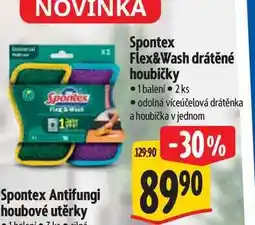 Albert Spontex Flex&Wash drátěné houbičky 1 balení 2ks nabídka