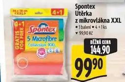 Albert Spontex Utěrka z mikrovlákna XXL 4+1 ks nabídka