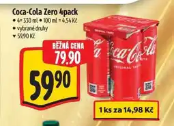 Albert Coca-Cola Zero 4pack nabídka