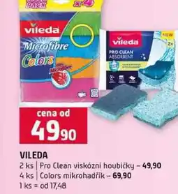 Terno VILEDA 2 ks Pro Clean viskózní houbičky 4 ks Colors mikrohadřík nabídka