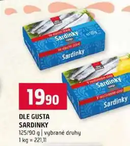 Terno DLE GUSTA SARDINKY 125/90 g vybrané druhy nabídka