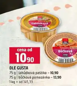 Terno DLE GUSTA 75 g lahůdková paštika 75 g bůčková pomazánka 75g nabídka