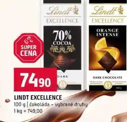 Terno LINDT EXCELLENCE 100 g čokoláda vybrané druhy nabídka