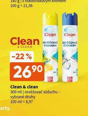 Terno Clean & clean osvěžovač vzduchu nabídka