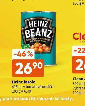 Terno Heinz fazole nabídka
