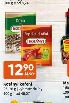 Terno Kotányi koření nabídka