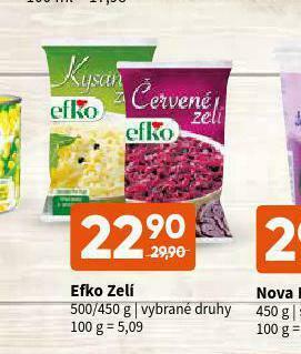 Terno Efko zelí nabídka