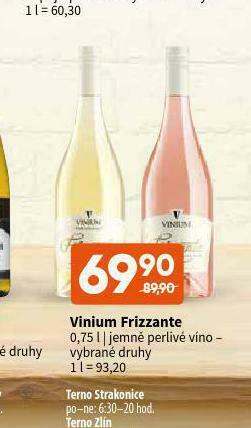 Terno Vinium frizzante nabídka