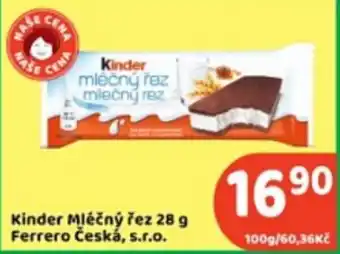 Kinder Mléčný řez