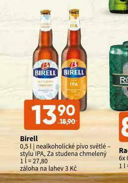 Terno Pivo birell nealko nabídka