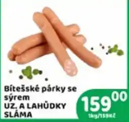 Brněnka Sláma bítěšské párky se sýrem už. a lahůdky nabídka