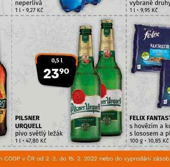 Terno Pivo pilsner urquell nabídka